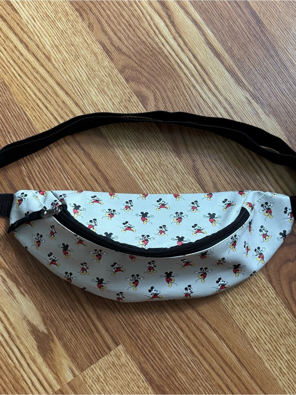 Mickey Mouse All-Over Print Faux Leather Fanny Pack / Crossbody Bag